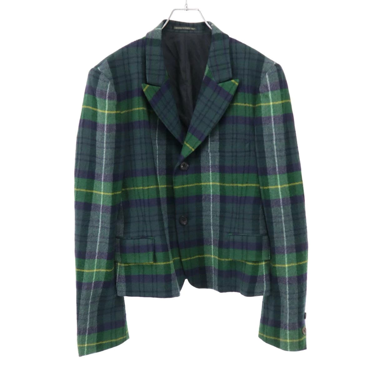 Yohji Yamamoto ヨウジヤマモト プールオム 2008AW マドラスチェックテーラードジャケット