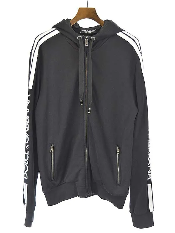 DOLCE&GABBANA ドルチェ&ガッバーナ G9OZ7T スリーブロゴジップアップパーカー