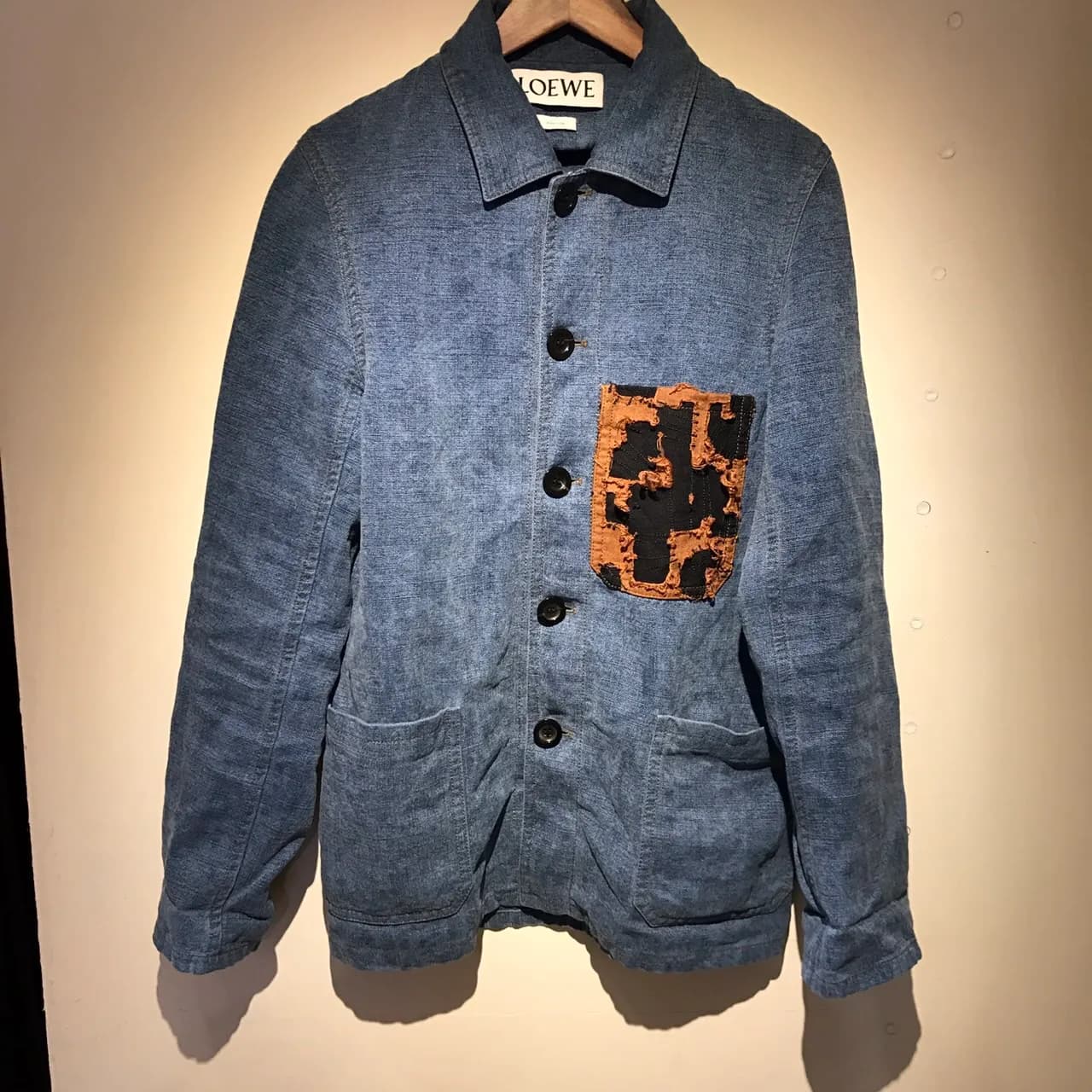 LOEWE LOEWE 16AW LOOK3 裏地レザーパッチデニムジャケット