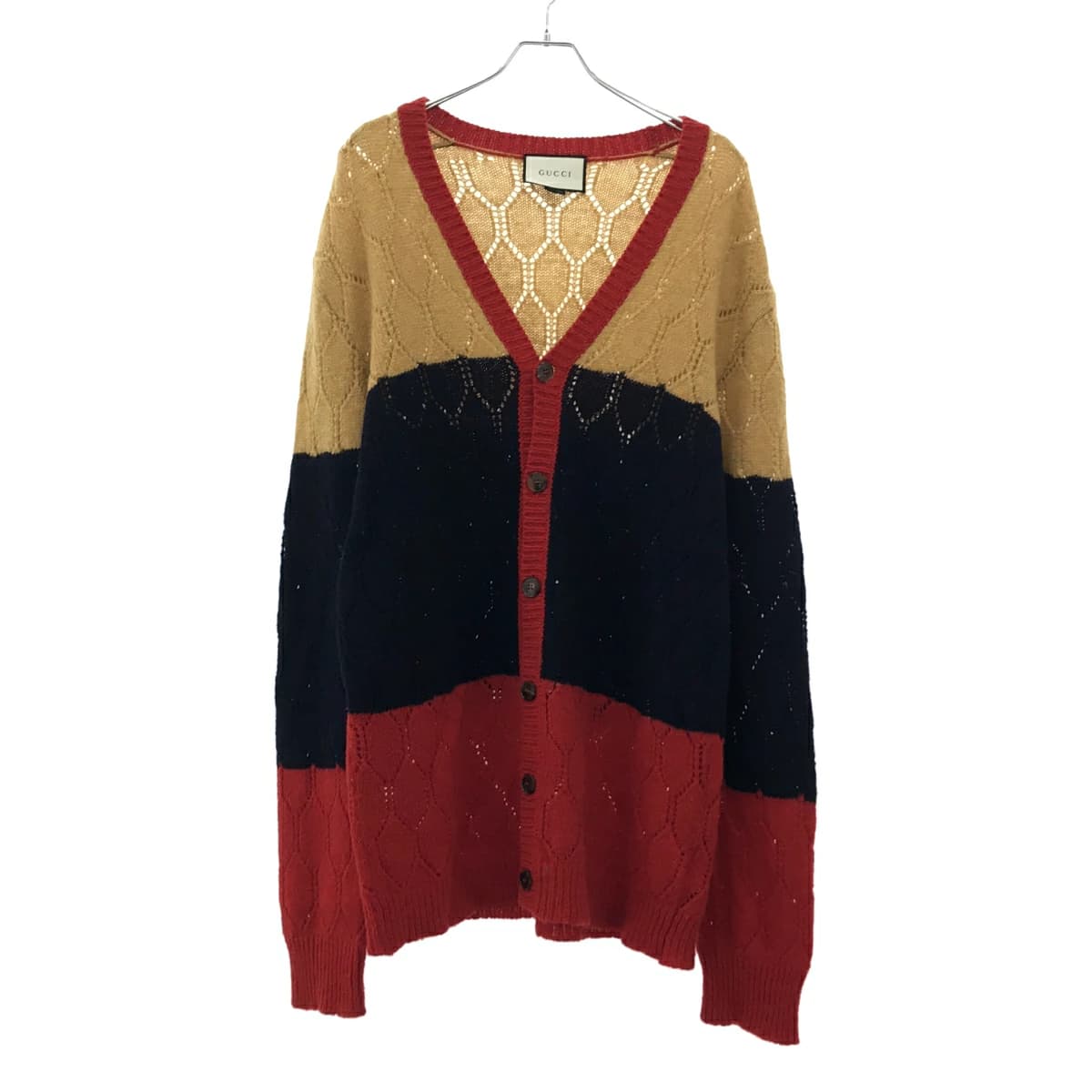 GUCCI グッチ 16AW マルチカラーウールニットカーディガン 439229 X1342