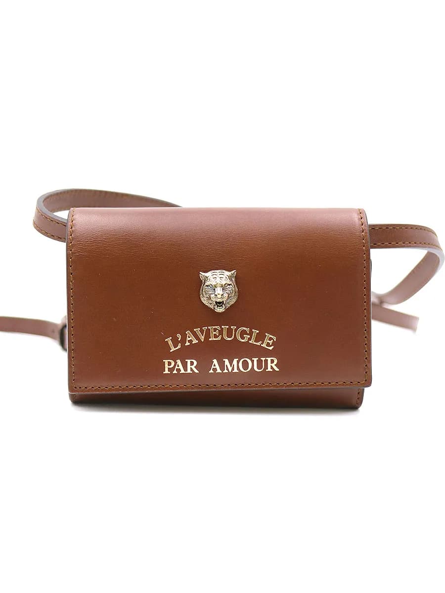 GUCCI GUCCI LAVEUGLE PAR AMOUR Mini Shoulder Bag レザーミニショルダーバッグ