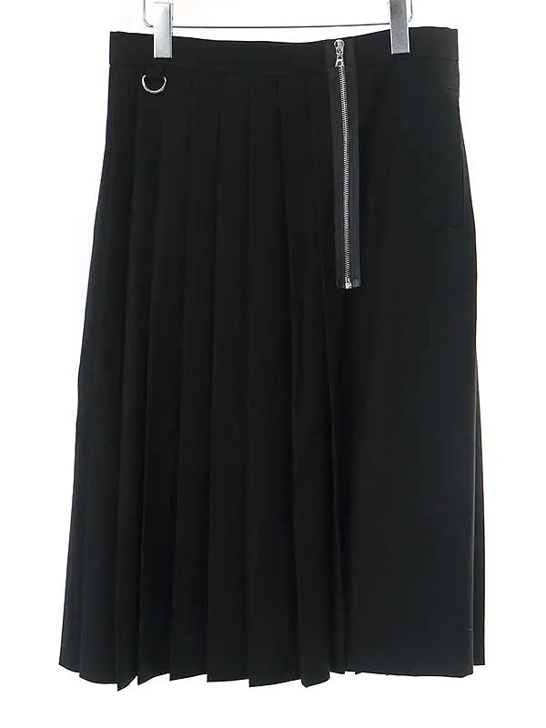 UNDERCOVER アンダーカバー 22AW PLEAT ZIP SKIRT ウールデザインスカート