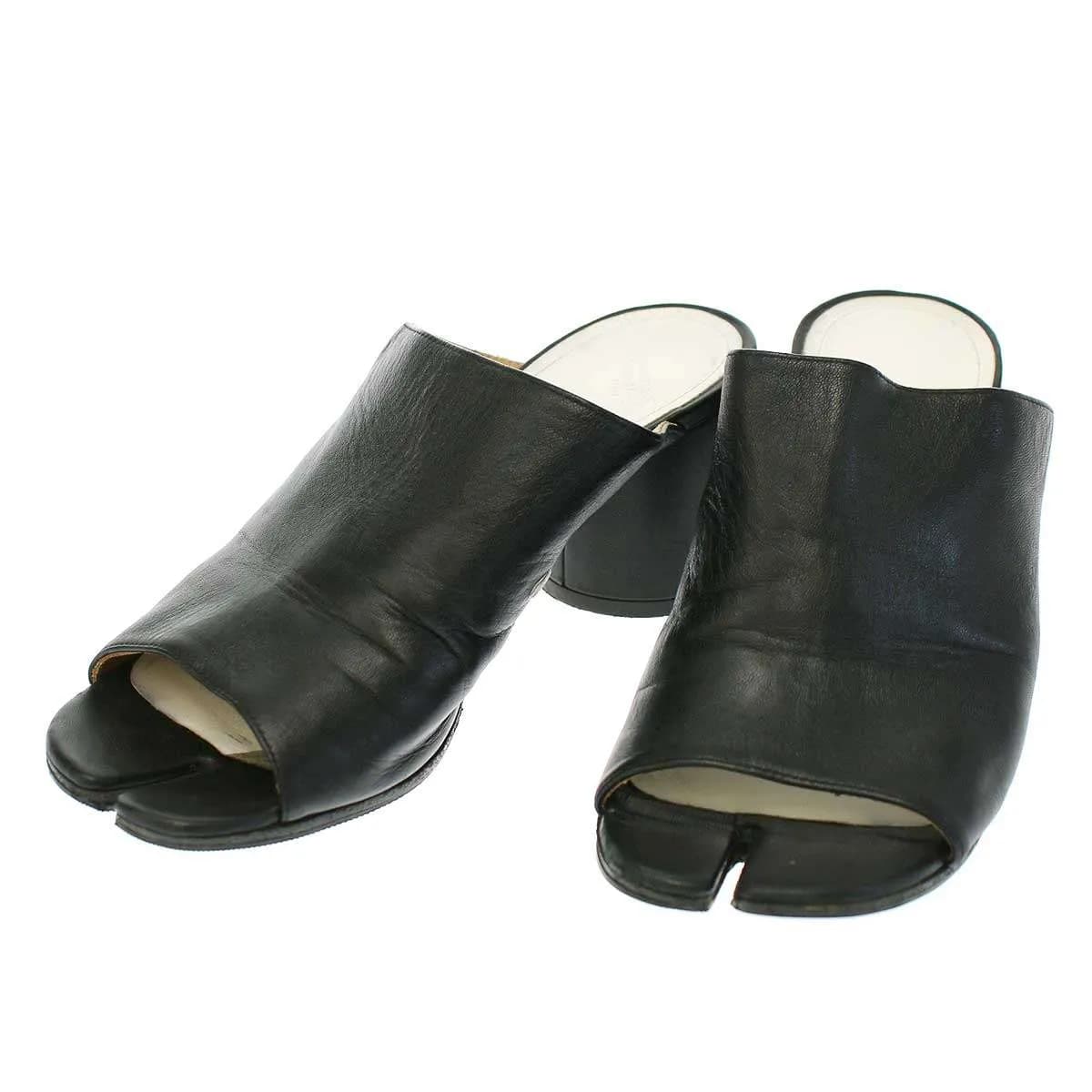 Maison Margiela メゾン マルジェラ TABI LEATHER MULES 足袋 チャンキーヒールタビミュールサンダル