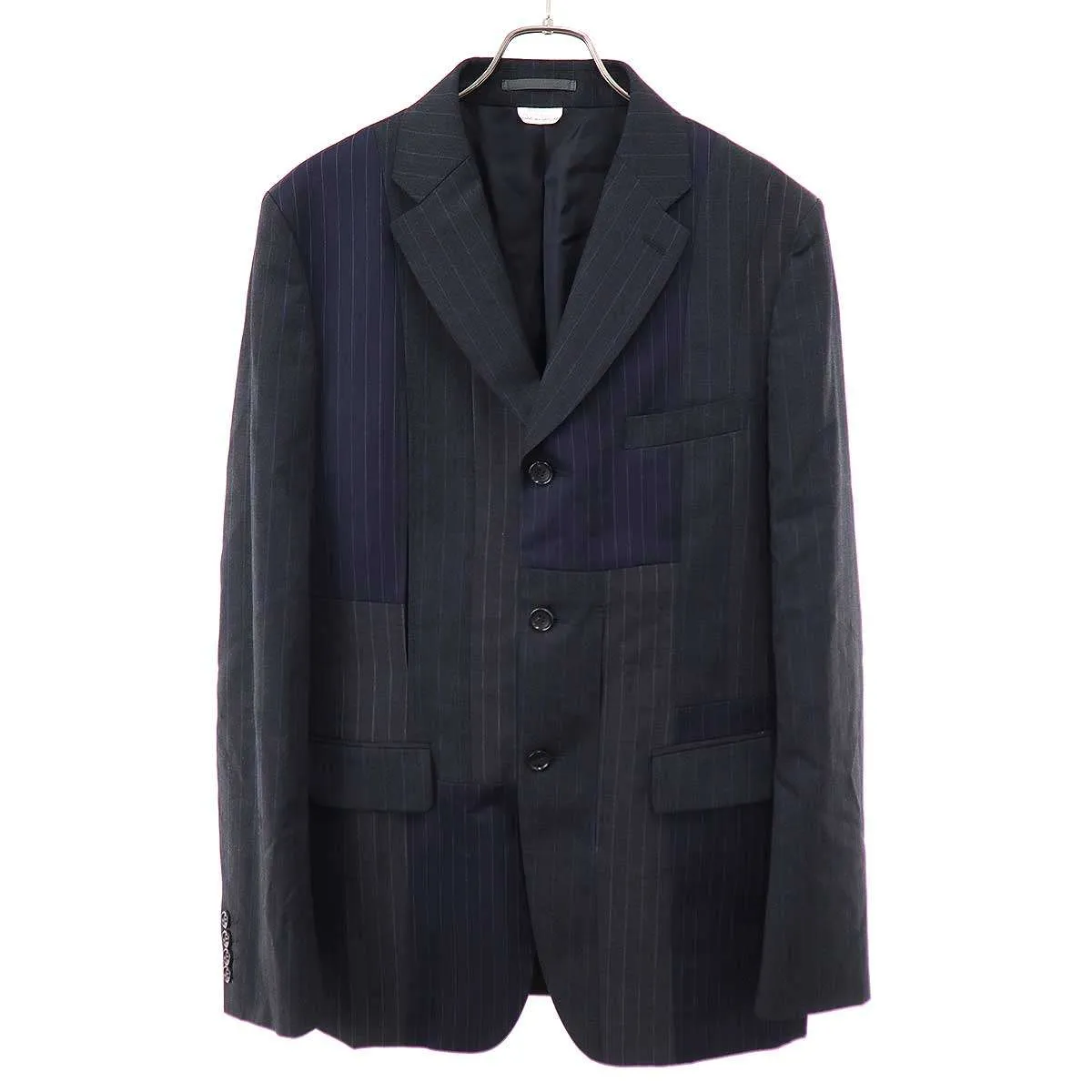 COMME des GARCONS コムデギャルソンオムドゥ 26SS パッチワークストライプテーラードジャケット