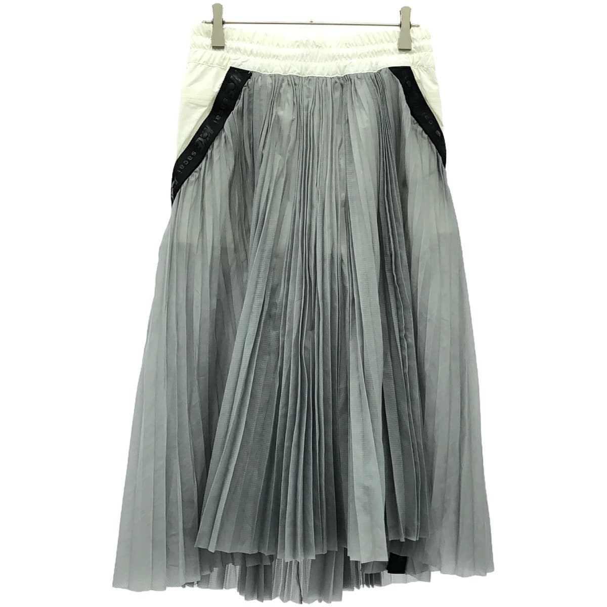 sacai サカイ×ナイキ 21AW pleated midi skirt プリーツナイロンミディスカート