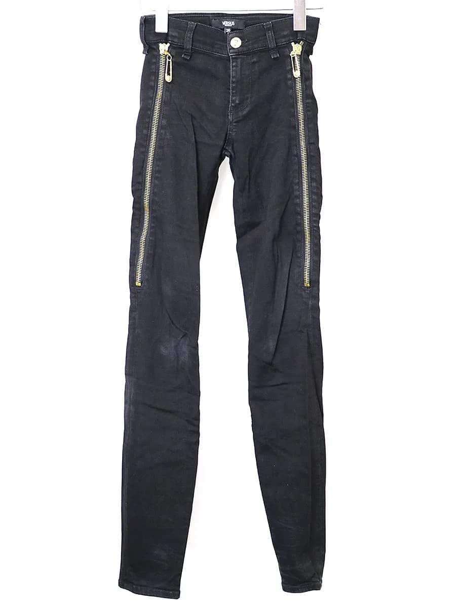 VERSACE ヴェルサス ヴェルサーチ サイドジップスキニーデニムパンツ