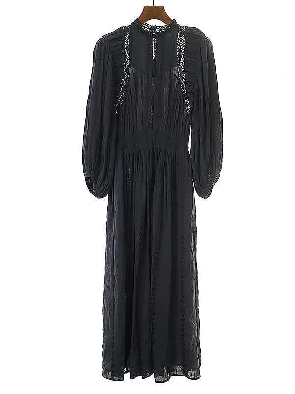 ISABEL MARANT イザベルマラン エトワール JAENA PUFF-SLEEVE MAXI DRESS マキシワンピース