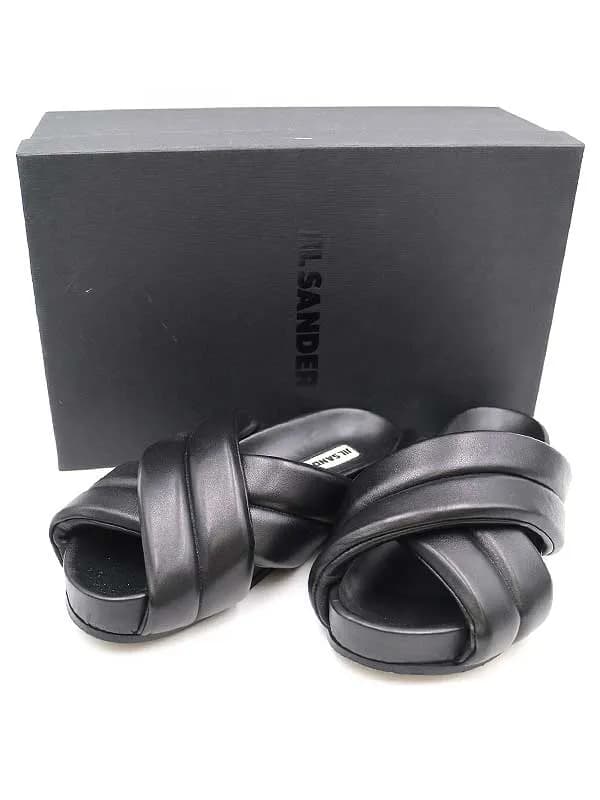 JIL SANDER ジルサンダー クロスストラップレザーサンダル