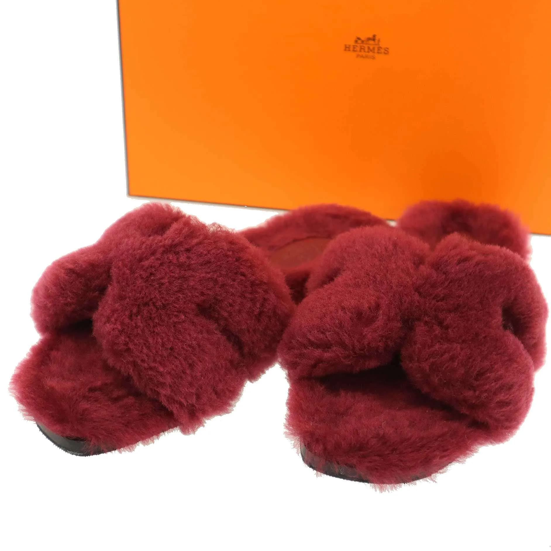 HERMES エルメス Oran Sandals Shearling オラン シアリングファー サンダル RO231288ZL