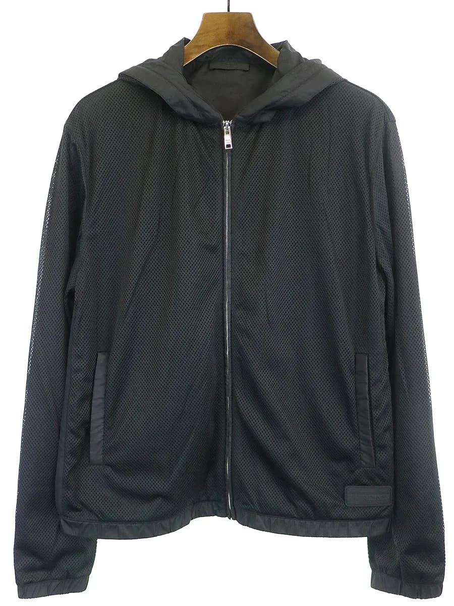 PRADA プラダ ナイロンメッシュジップアップパーカー