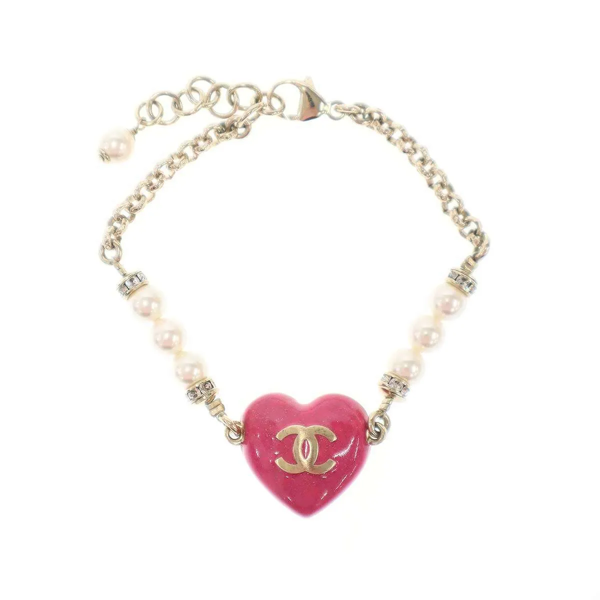 CHANEL シャネル 2023 ココマークハート パールブレスレット C23