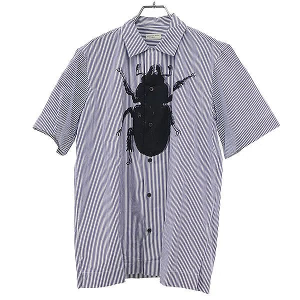 DRIES VAN NOTEN ドリスヴァンノッテン ビートルプリント ストライプ ショートスリーブシャツ