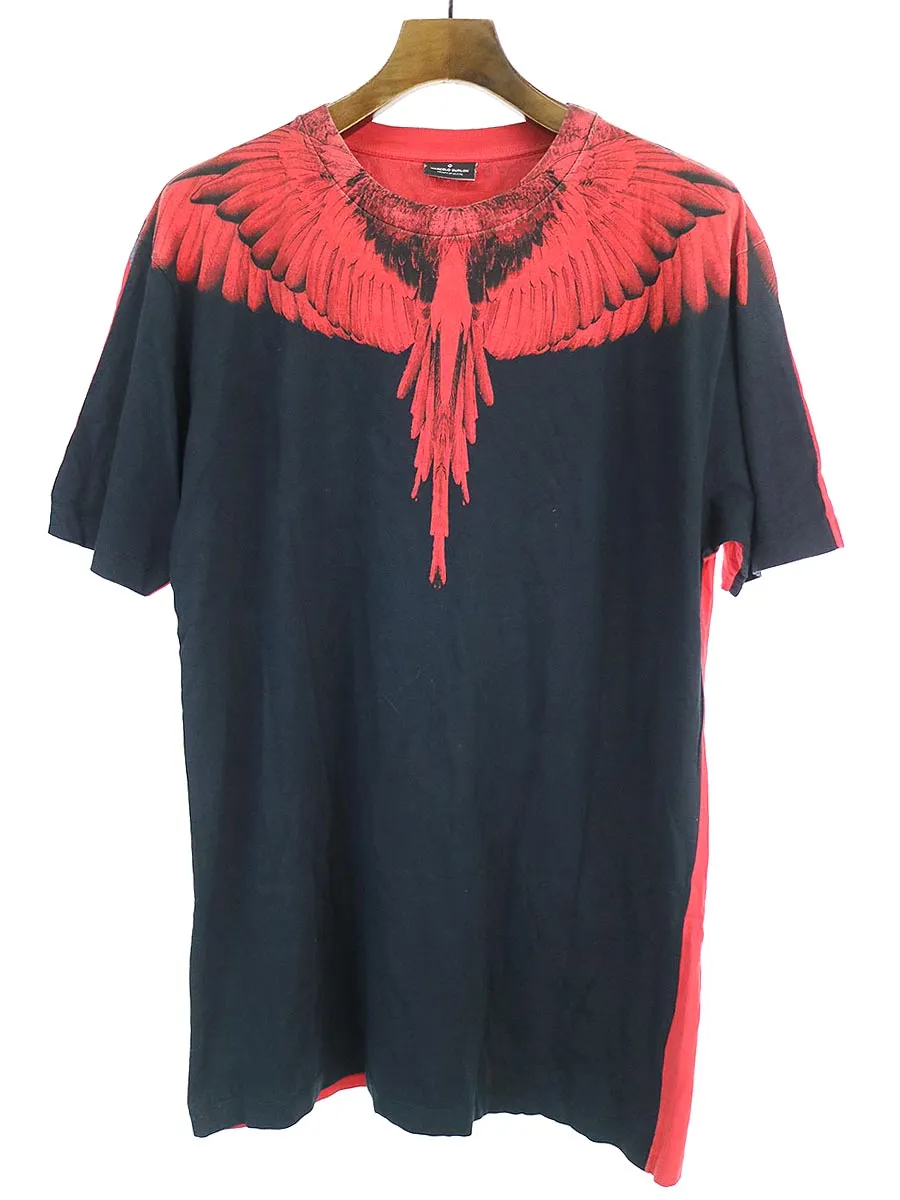MARCELO BURLON マルセロバーロン 18SS ダブルフェザープリントTシャツ