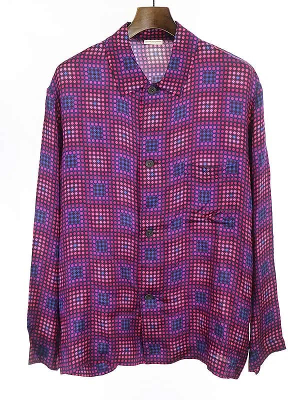 DRIES VAN NOTEN ドリスヴァンノッテン 19SS ドットデザインオープンカラーシャツ