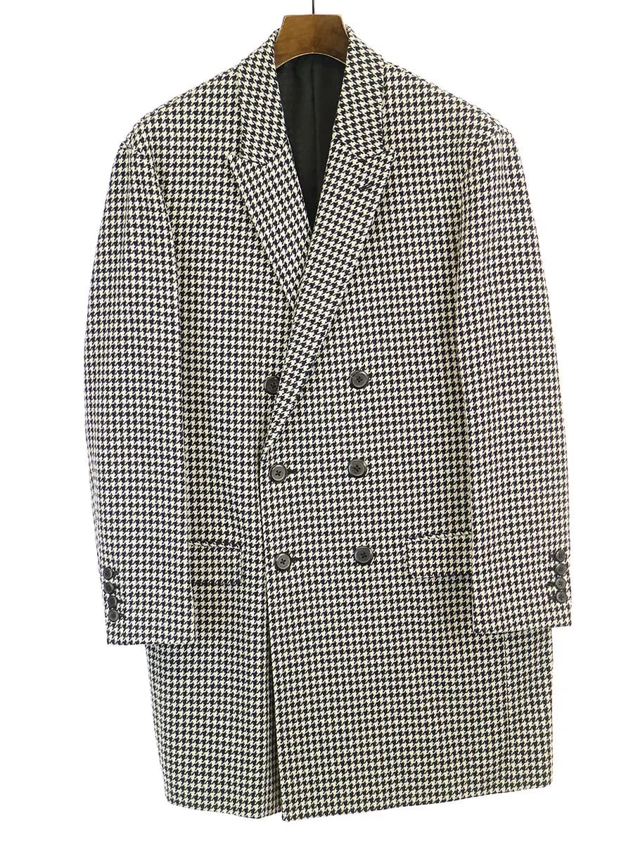 LAD MUSICIAN ラッドミュージシャン 15AW 千鳥格子柄ダブルブレストチェスターコート
