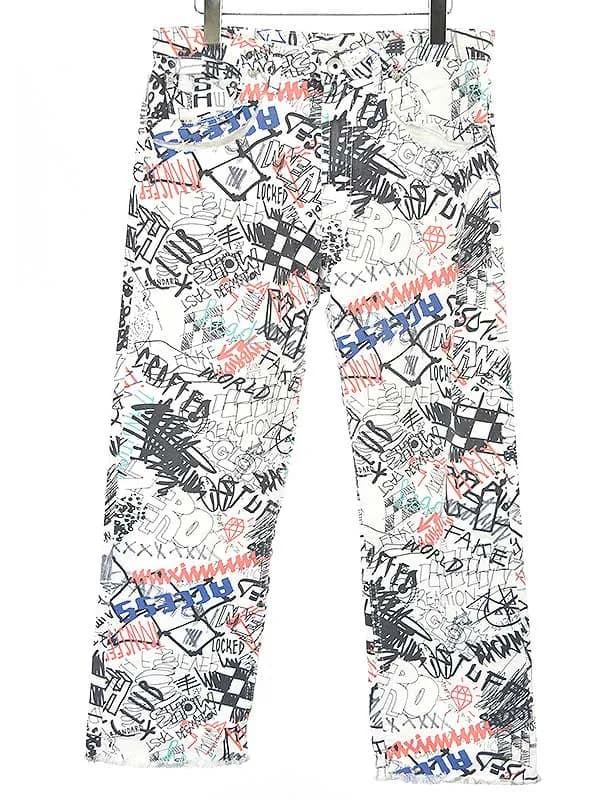 Maison Margiela メゾン マルタン マルジェラ1 20SS グラフィティーダメージカットオフ デニムパンツ