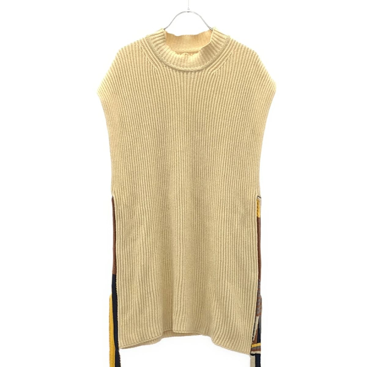 JIL SANDER ジルサンダー 20SS ハイネックフリンジニットベスト JSMQ751038