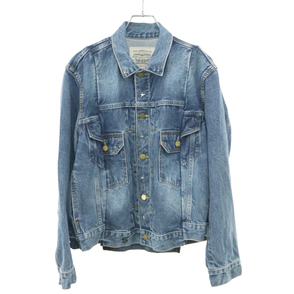 sacai サカイ リーバイス 25SS Docking Denim Jacket スタッズカスタム ドッキングデニムジャケット 25-03708M