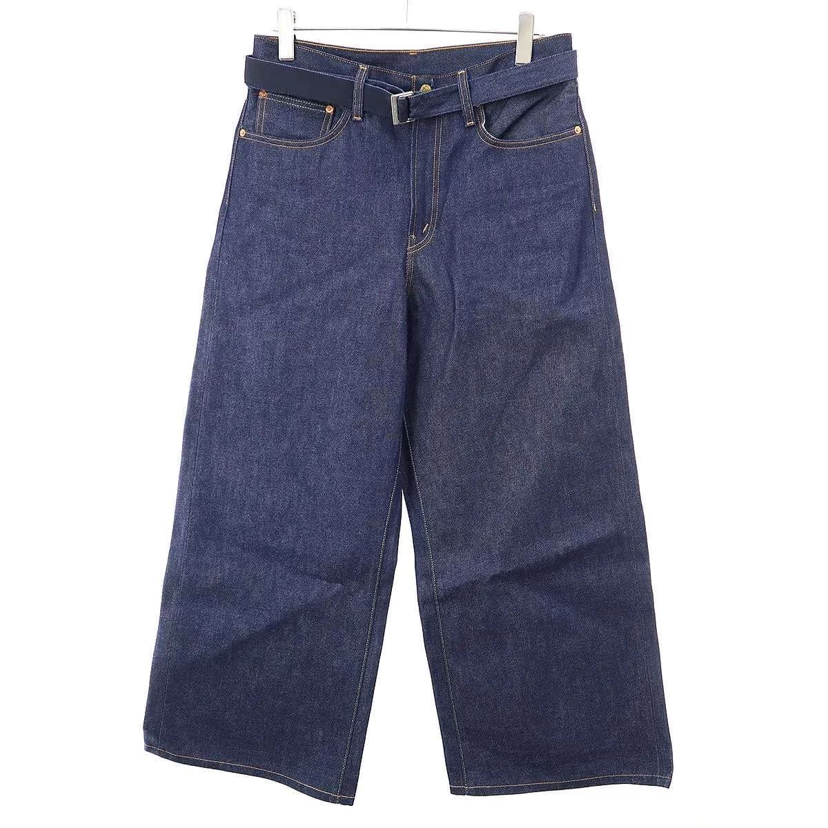 sacai サカイ リーバイス 25SS Denim Pants ベルテッドバギー スタッズデニムパンツ 25-0962S