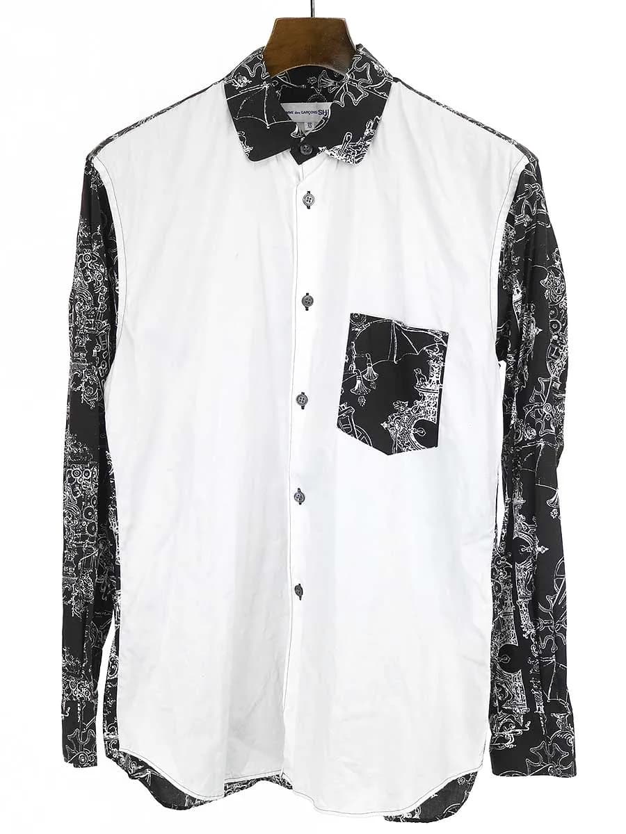 COMME des GARCONS コムデギャルソン シャツ 14AW マルチプリントシャツ