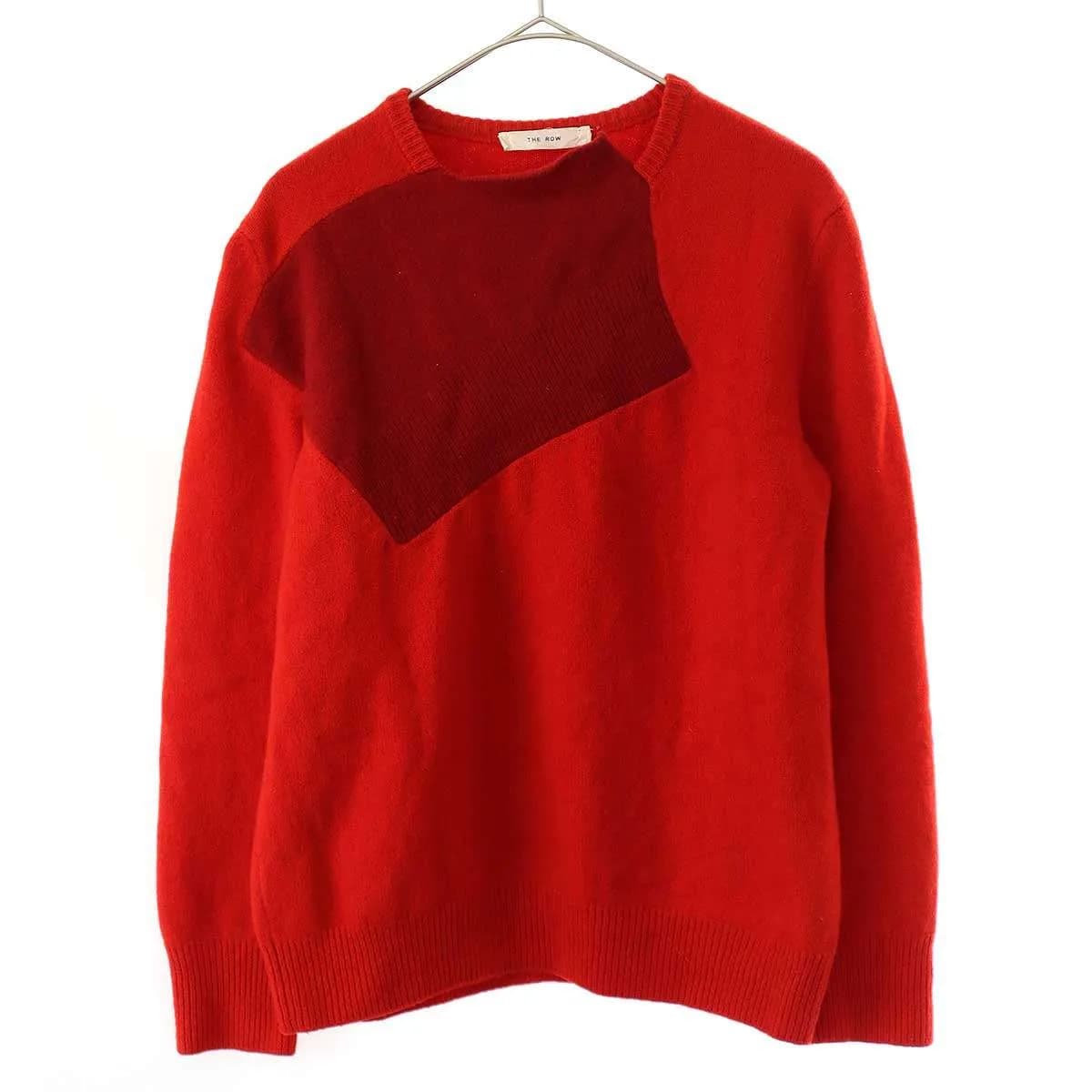 THE ROW ザ ロウ Enid Asymmetric Neck Sweater ウールカシミヤニットセーター 7631ーY9