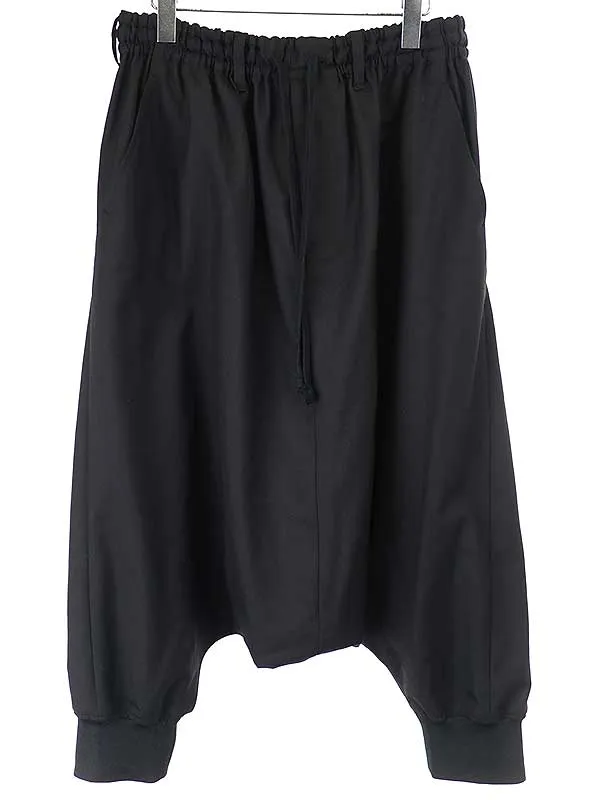Yohji Yamamoto グラウンド ワイ 18AW 裾リブギャバジンサルエルパンツ