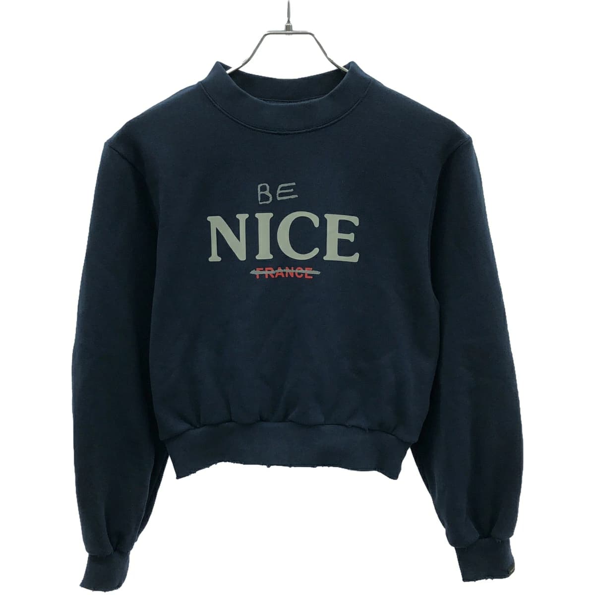 BALENCIAGA バレンシアガ 23AW ダメージ加工クロップドスウェットトレーナー 767887 TPVK7