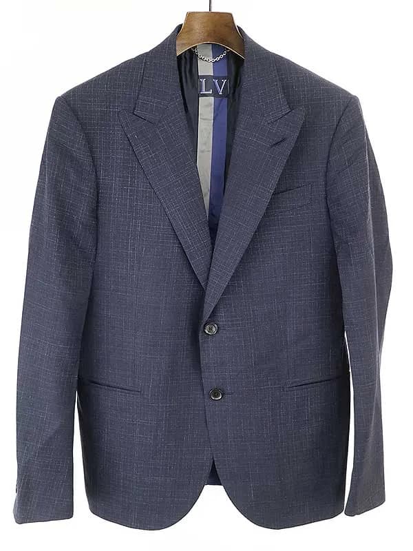 LOUIS VUITTON ルイヴィトン 18SS PONT NEUF FIT ピークドラペルウールシルクセットアップスーツ
