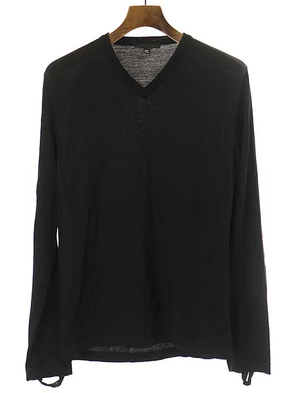HELMUT LANG ヘルムート ラング 04SS ストラップ ウールVネックニットセーター