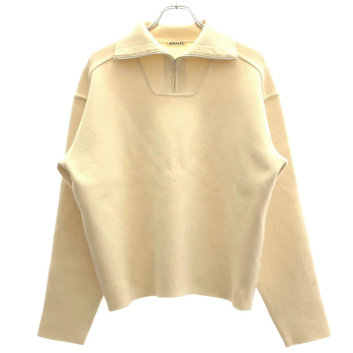 AURALEE オーラリー 23AW HEAVY MILANO RIB KNIT ZIP TURTLE ヘビーミラノリブニットジップタートル A23AT03HM