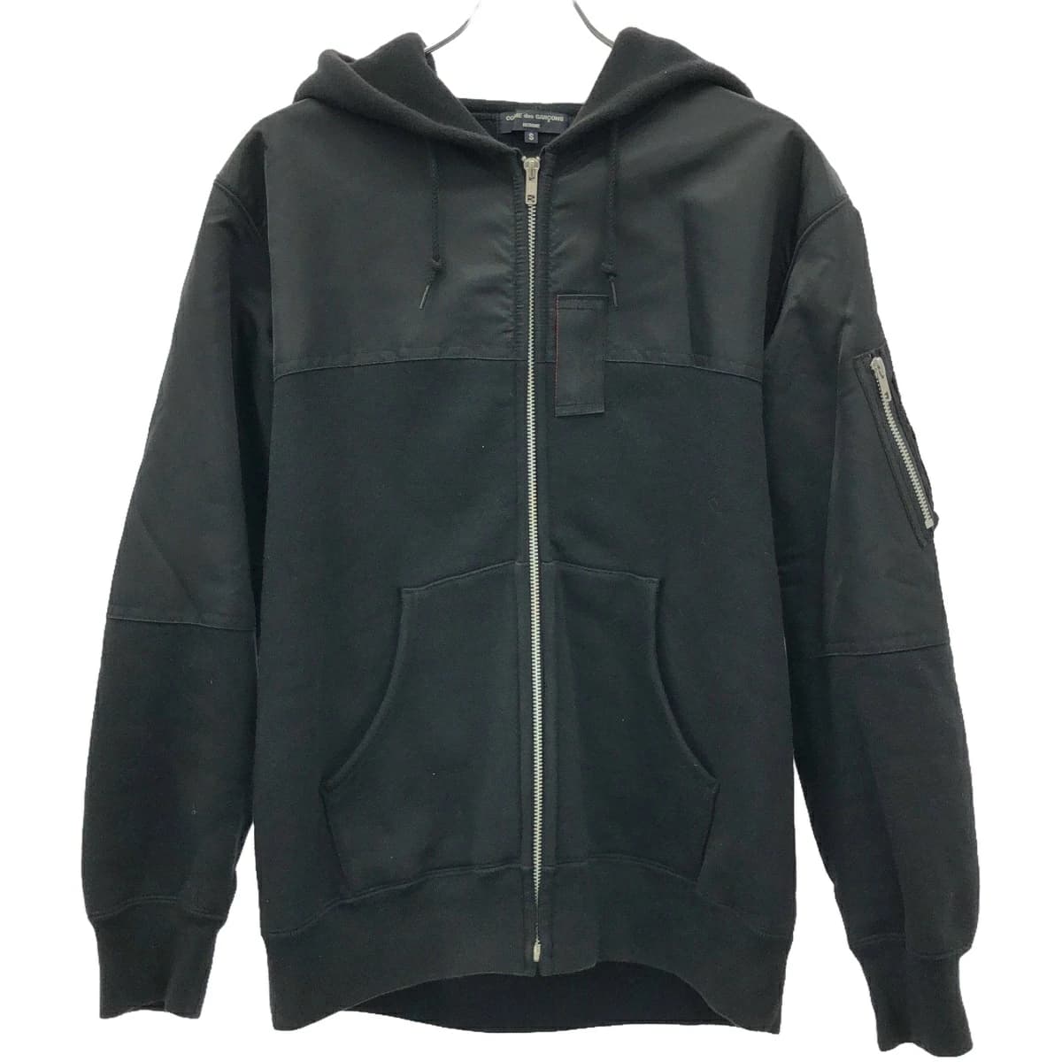 COMME des GARCONS コムデギャルソンオム 21AW ナイロン切替ジップアップMA-1パーカー HH-T006