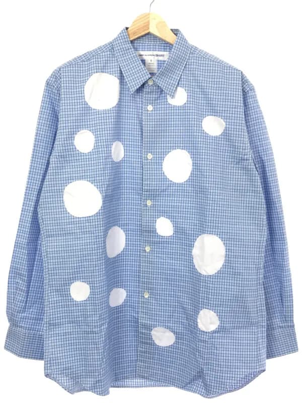 COMME des GARCONS コムデギャルソンシャツ 18SS サークルカットアウトチェックシャツ