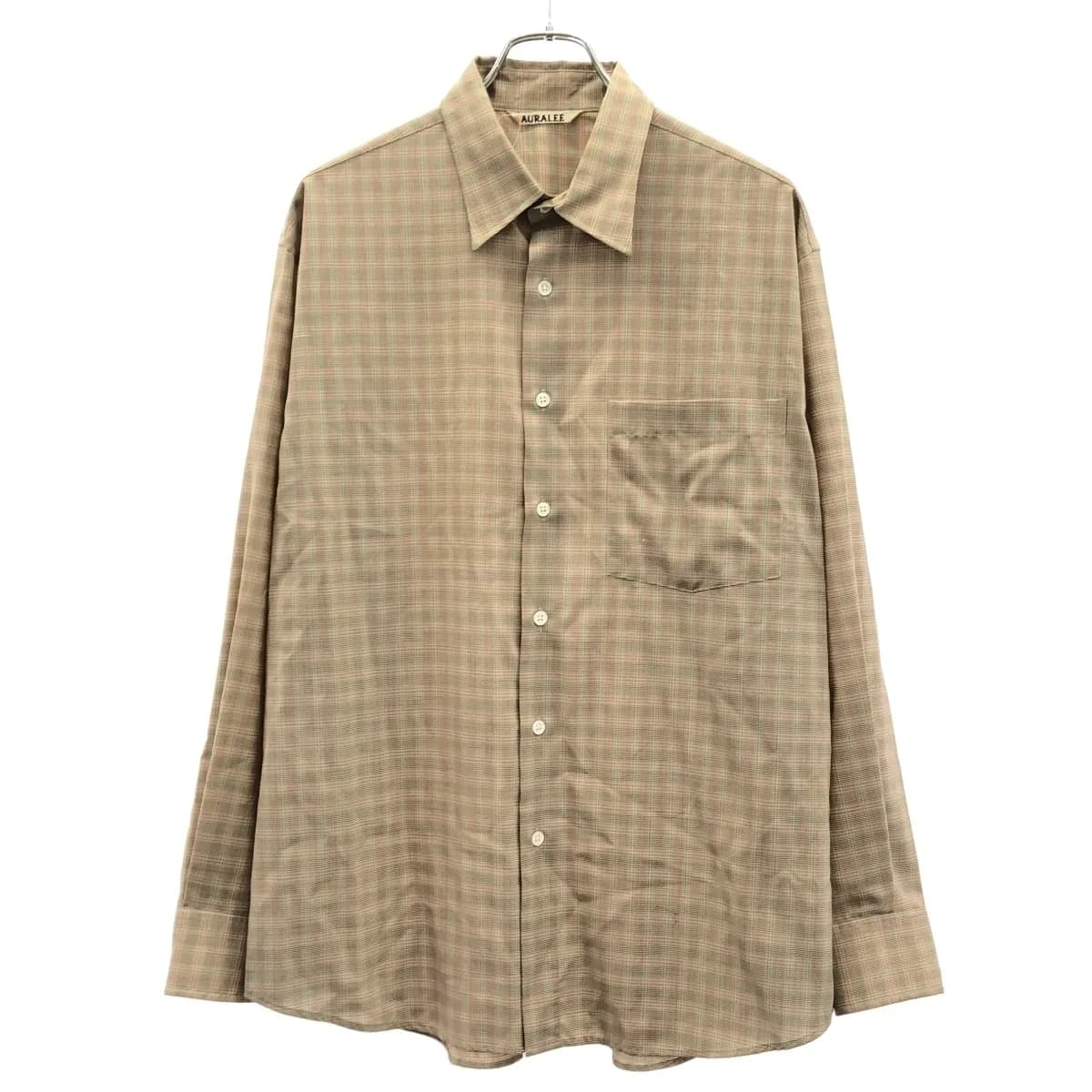 AURALEE オーラリー 20SS SUPER LIGHT WOOL CHECK SHIRTS スーパーライトウールチェックシャツ