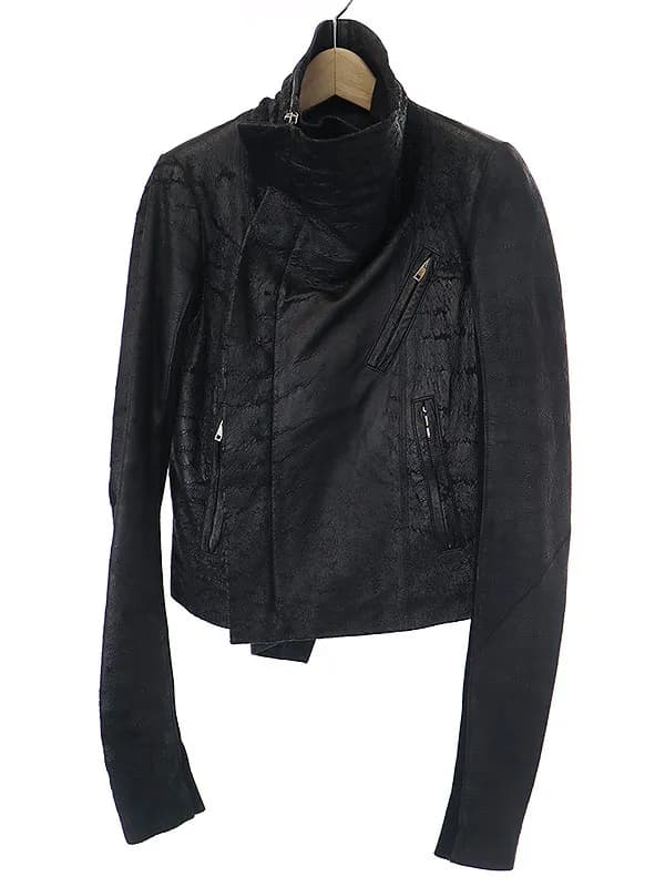 Rick Owens リックオウエンス 10AW デストロイハイネックレザージャケット