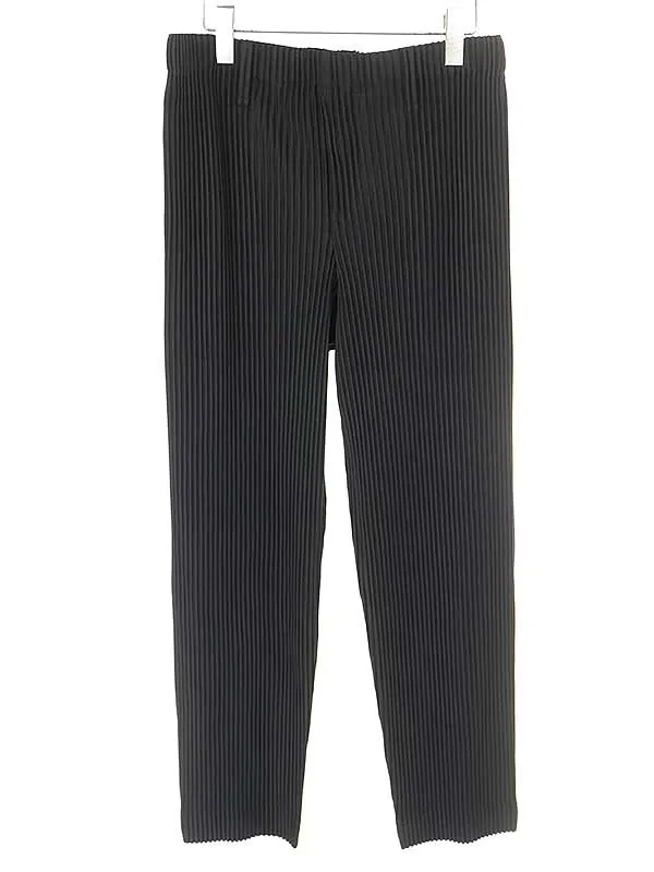 ISSEY MIYAKE オムプリッセイッセイミヤケ BASICS ストレートプリーツパンツ