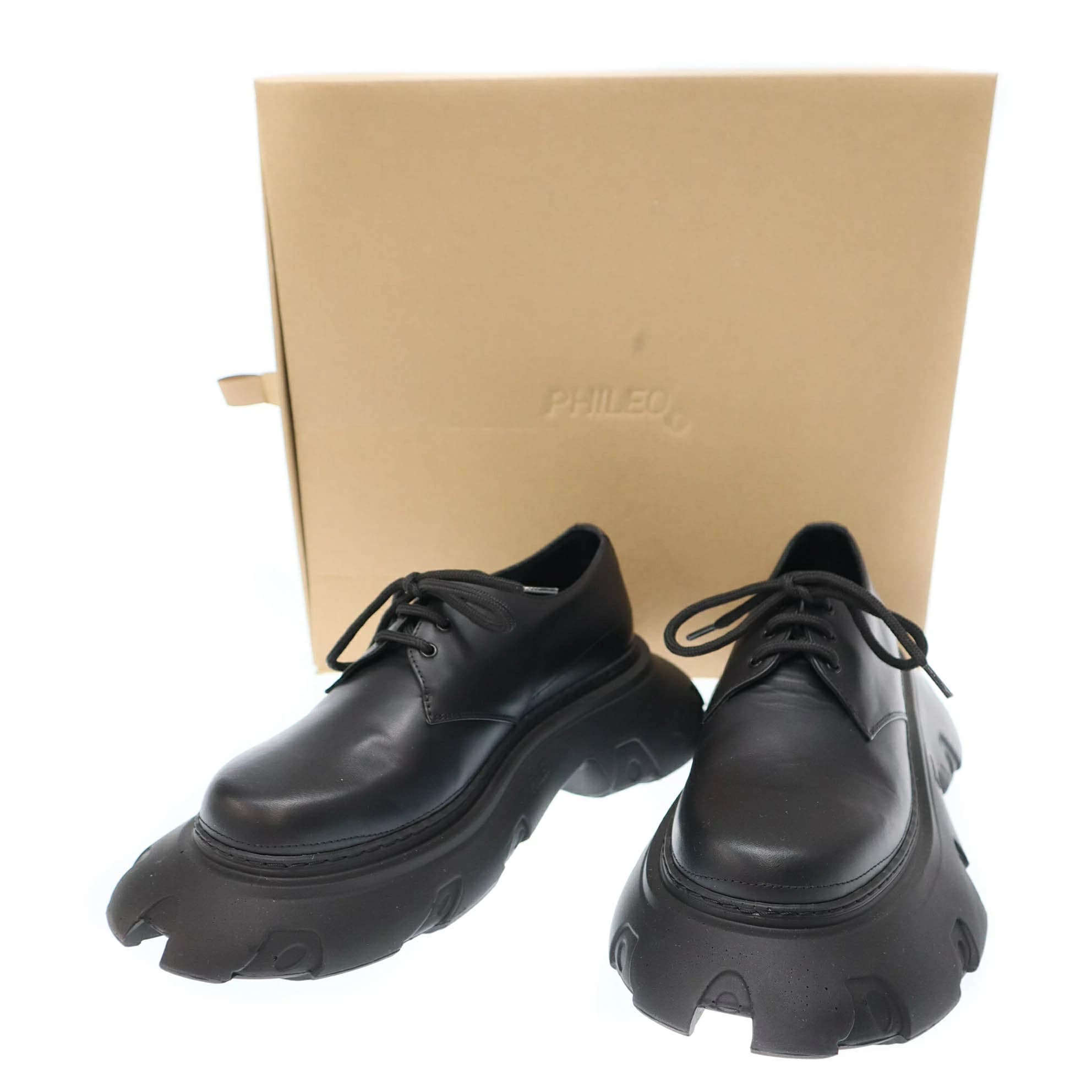 COMME des GARCONS コムデギャルソン×フィレオ 24AW プラットフォームダービーシューズ GN-K104