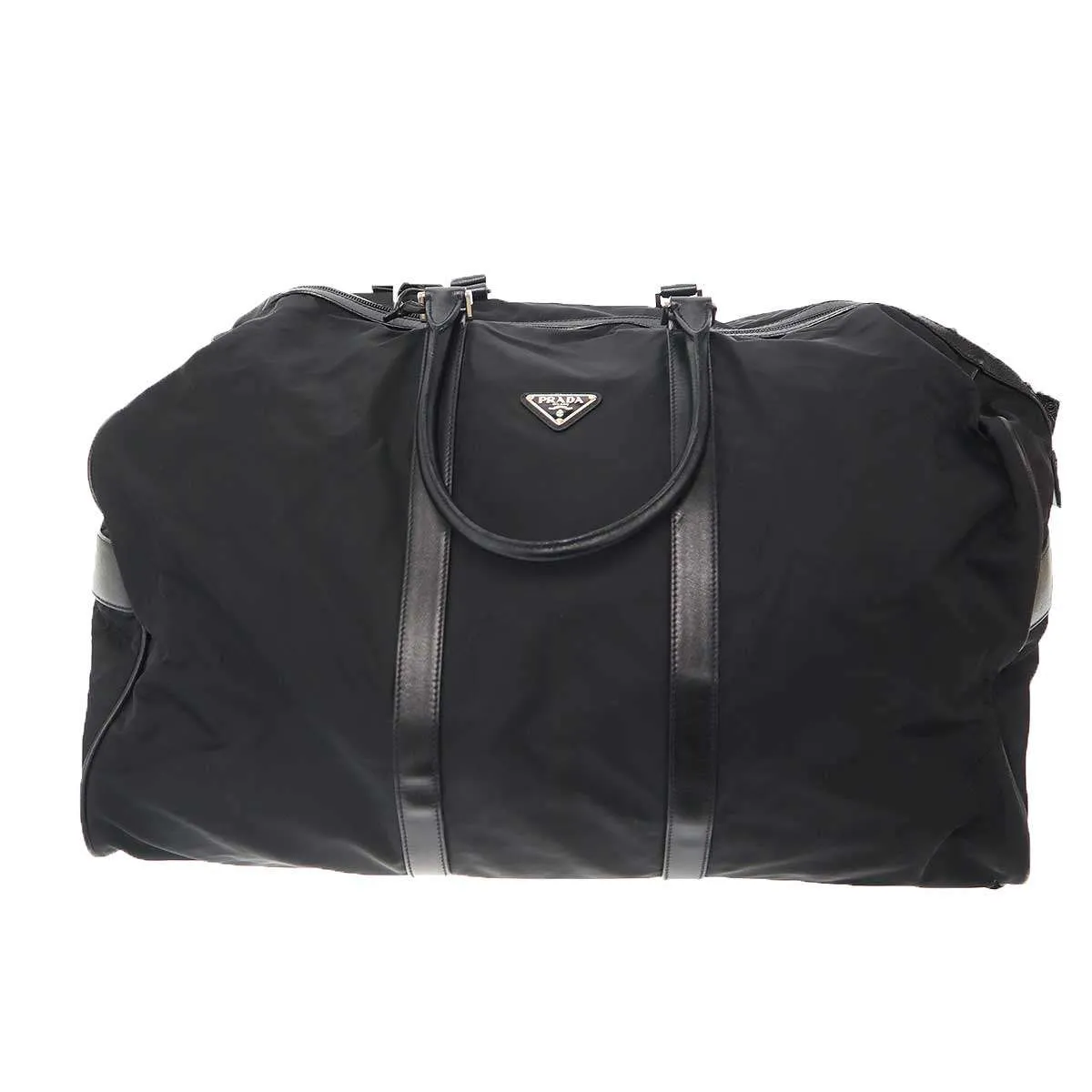 PRADA プラダ V28S ロゴプレートナイロンボストンバッグ