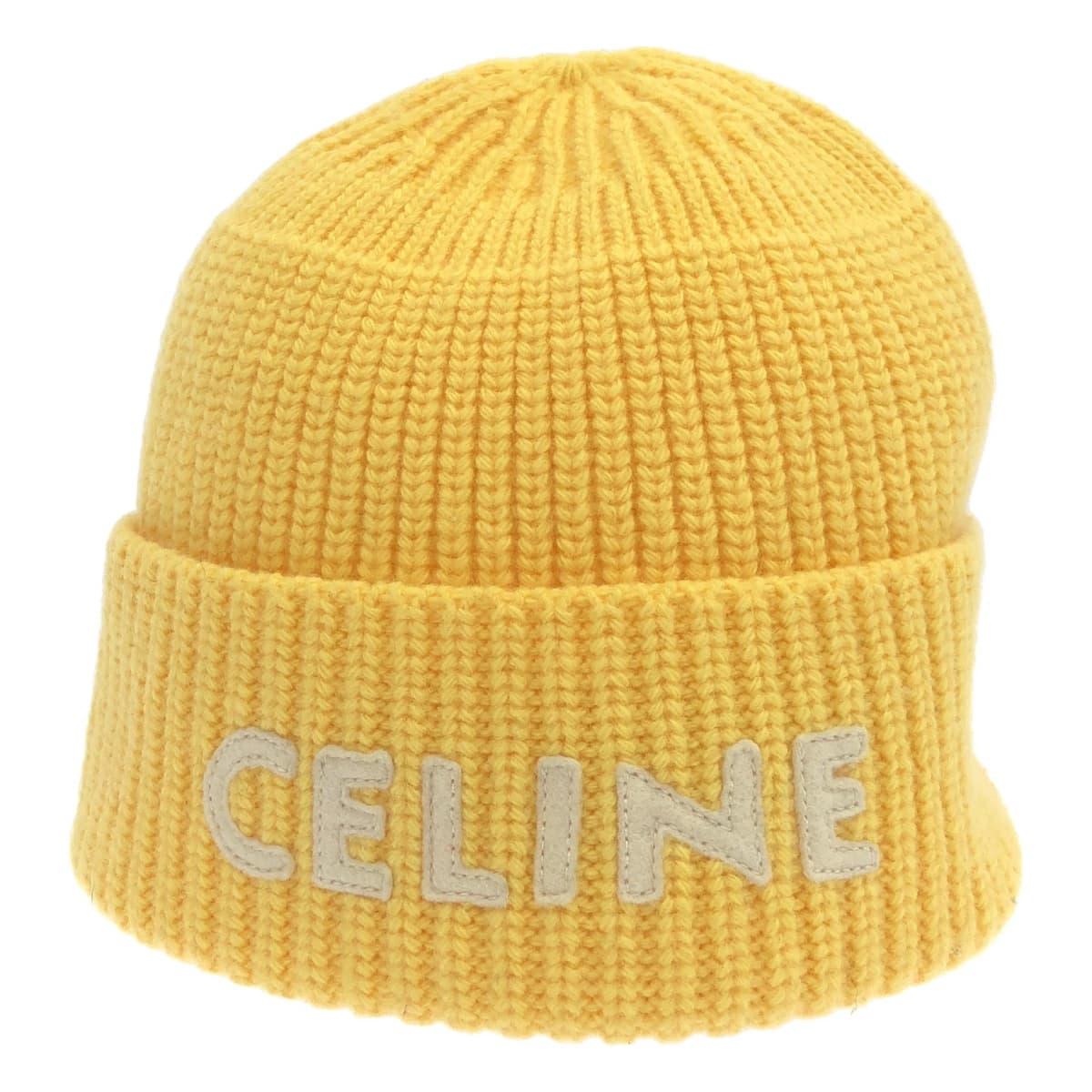 CELINE セリーヌ 21AW EMBROIDERED KNIT WOOL BEANIE ロゴワッペンニットキャップ 2A61W535Q