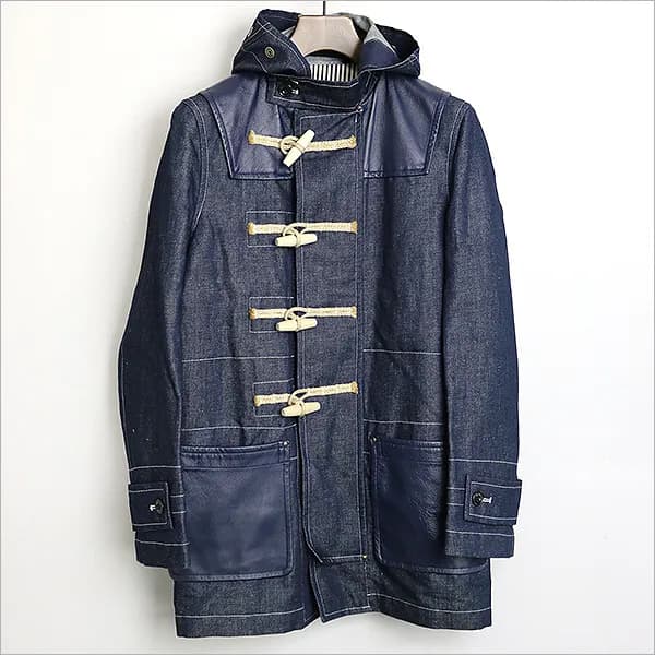 COMME des GARCONS COMME des GARCONS HOMME ×gloverall 14SS レザーヨークデニムダッフルコート