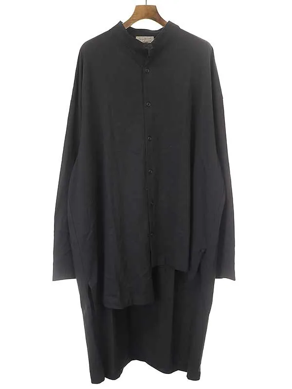 Yohji Yamamoto ヨウジヤマモト プールオム 20AW アシメCDメッセージプリントロングカットソー