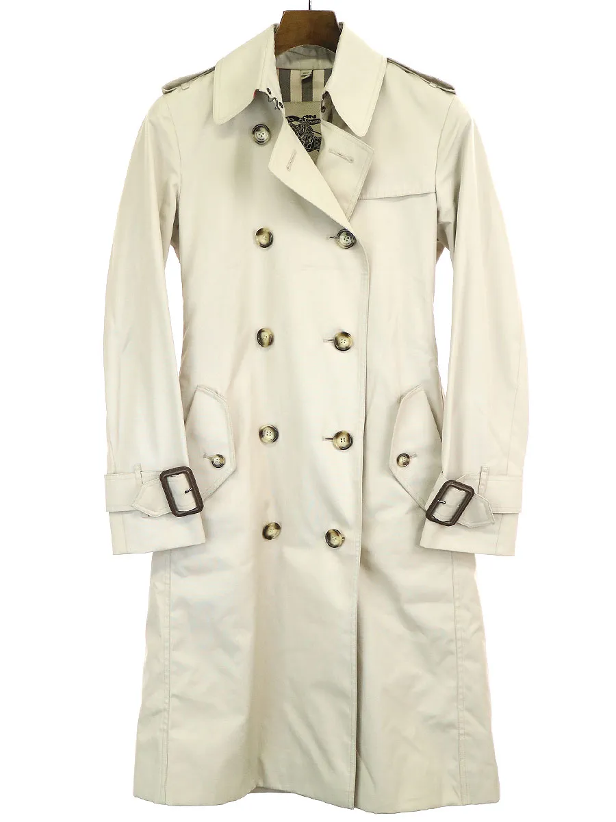 BURBERRY バーバリープローサム 裏地チェックトレンチコート