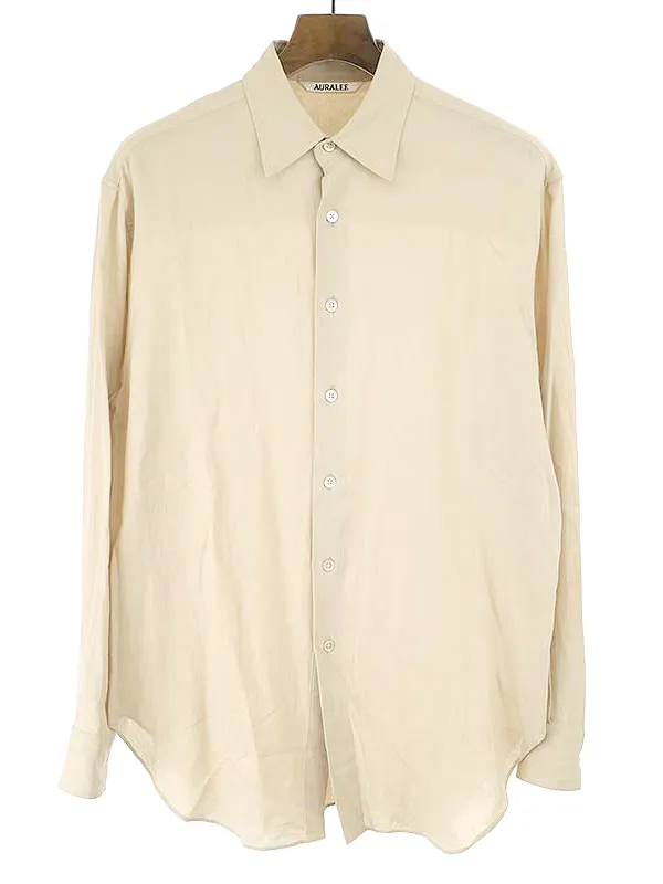 AURALEE オーラリー 20SS SHUTTLE GEORGETTE CLOTH SHIRTS レギュラーカラーシャツ