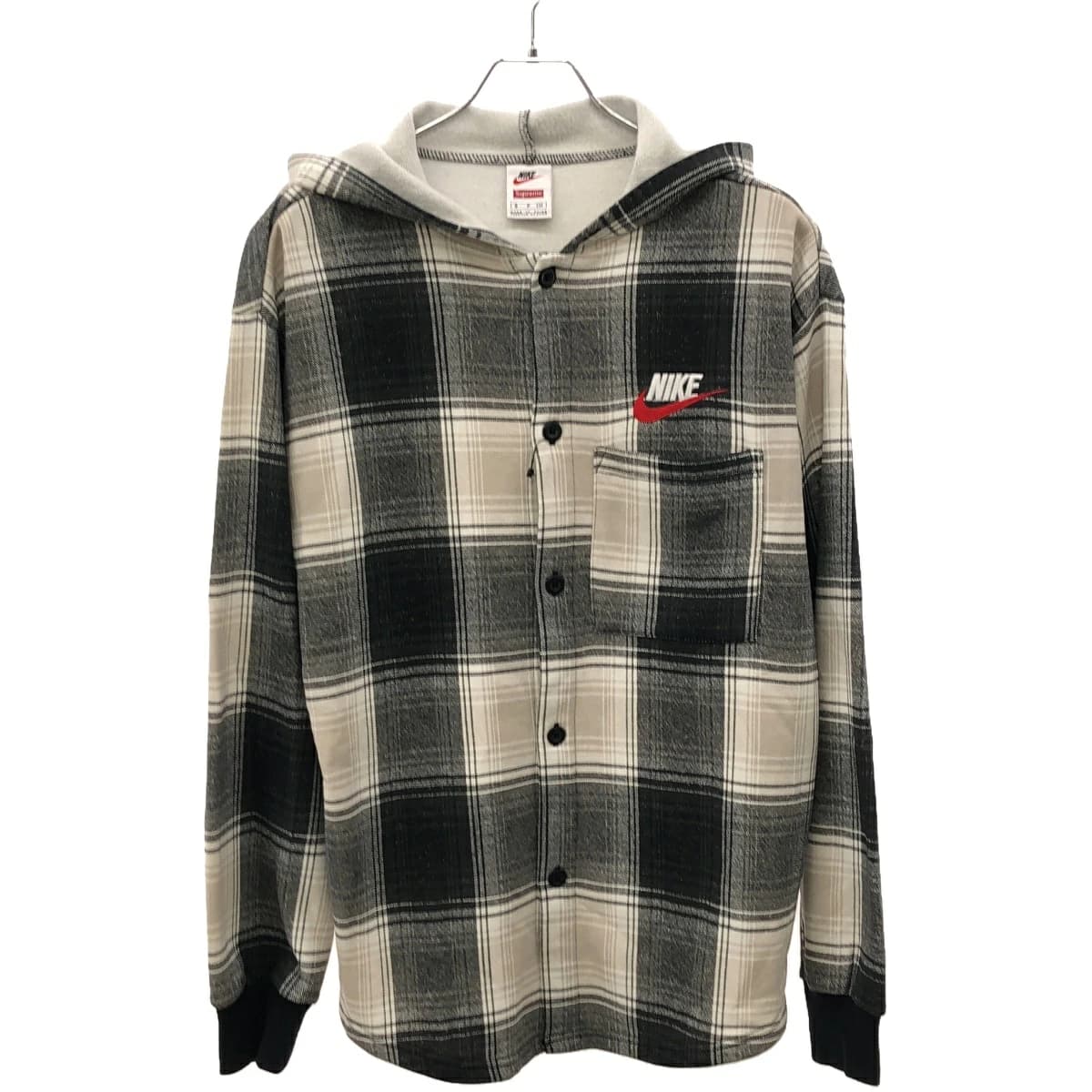 Supreme シュプリーム ナイキ 18AW Plaid Hooded Sweatshirt フーデッドチェックシャツ