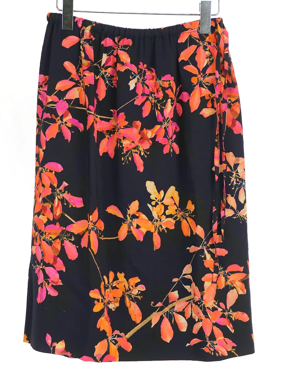 DRIES VAN NOTEN ドリスヴァンノッテン 19AW フローラルプリントレーヨンスカート