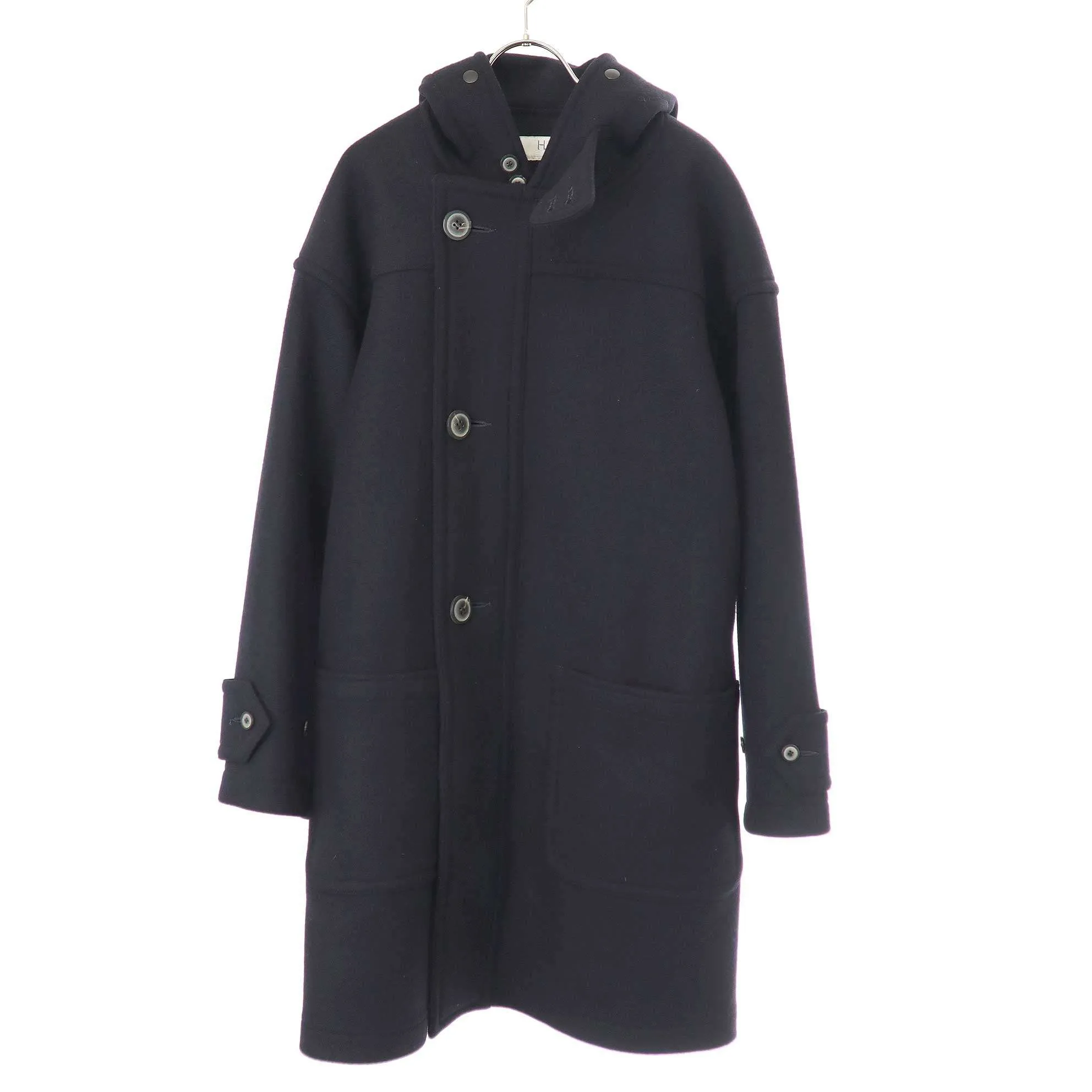 HERILL ヘリル NAVY BLACK SHEEP DUFFLE COAT ネイビーブラックシープダッフルコート 21-020-HL-8040-3