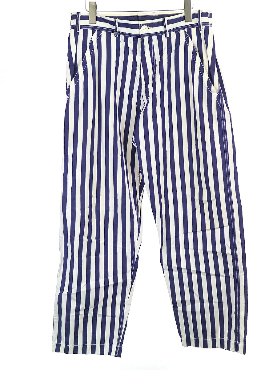 COMME des GARCONS コムデギャルソン シャツ ストライプ柄コットンワイドパンツ
