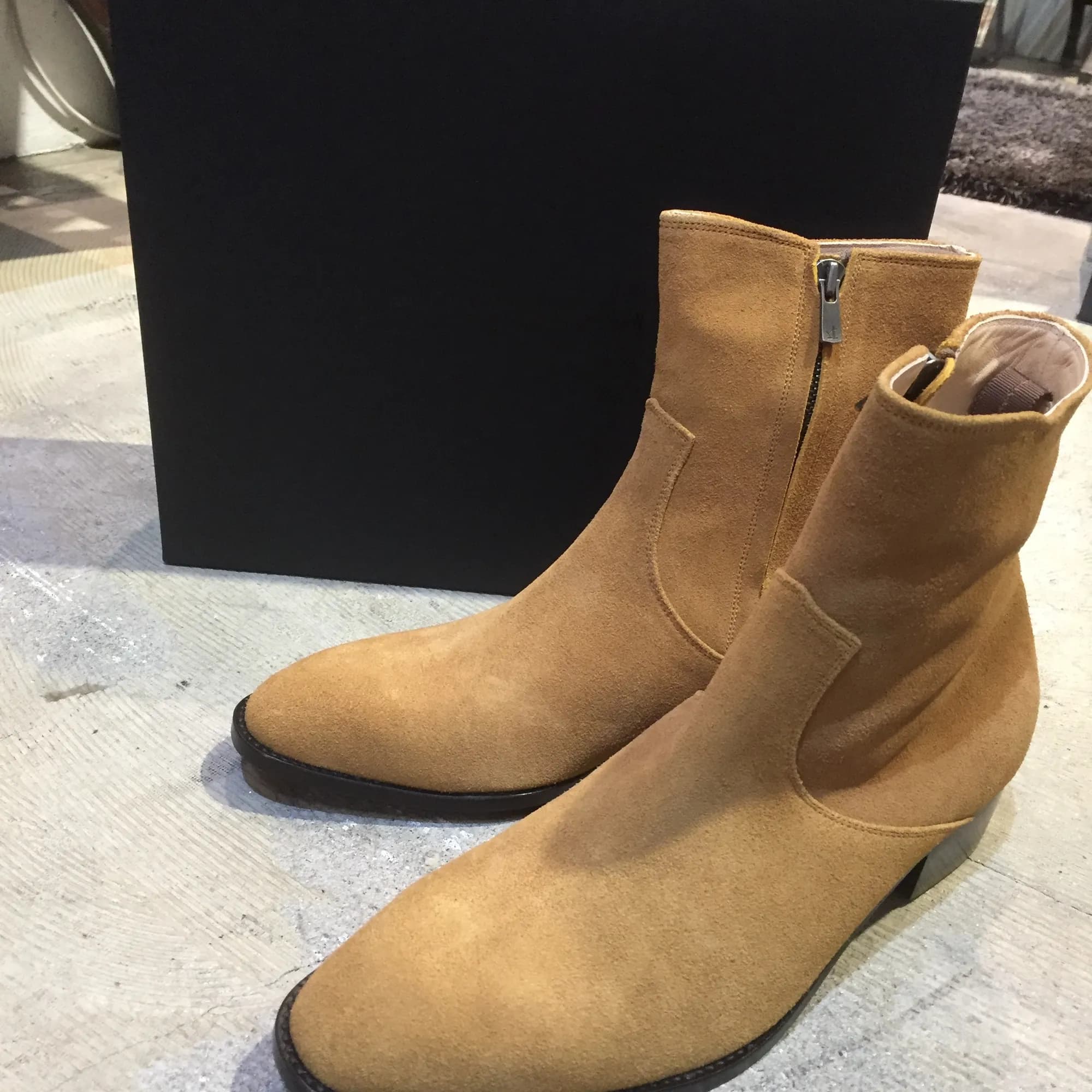 DIET BUTCHER SLIM SKIN DIET BUTCHER SLIM SKIN 16AW HEEL BOOTS 'ROSIE ZIP' 42