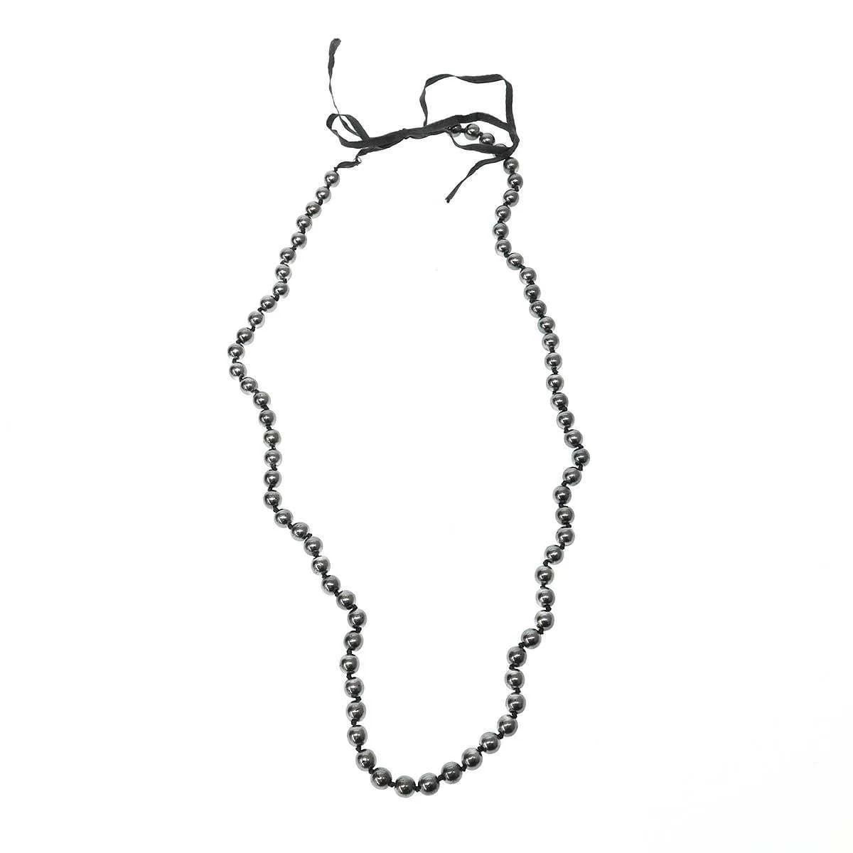 Maison Margiela メゾン マルタン マルジェラ 11 2000AW ブラックフェイクパールネックレス ベルト 333-09204