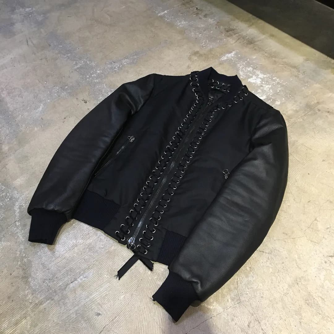 LANVIN LANVIN 15AW LOOK40 Lace Up Bomber Jacket