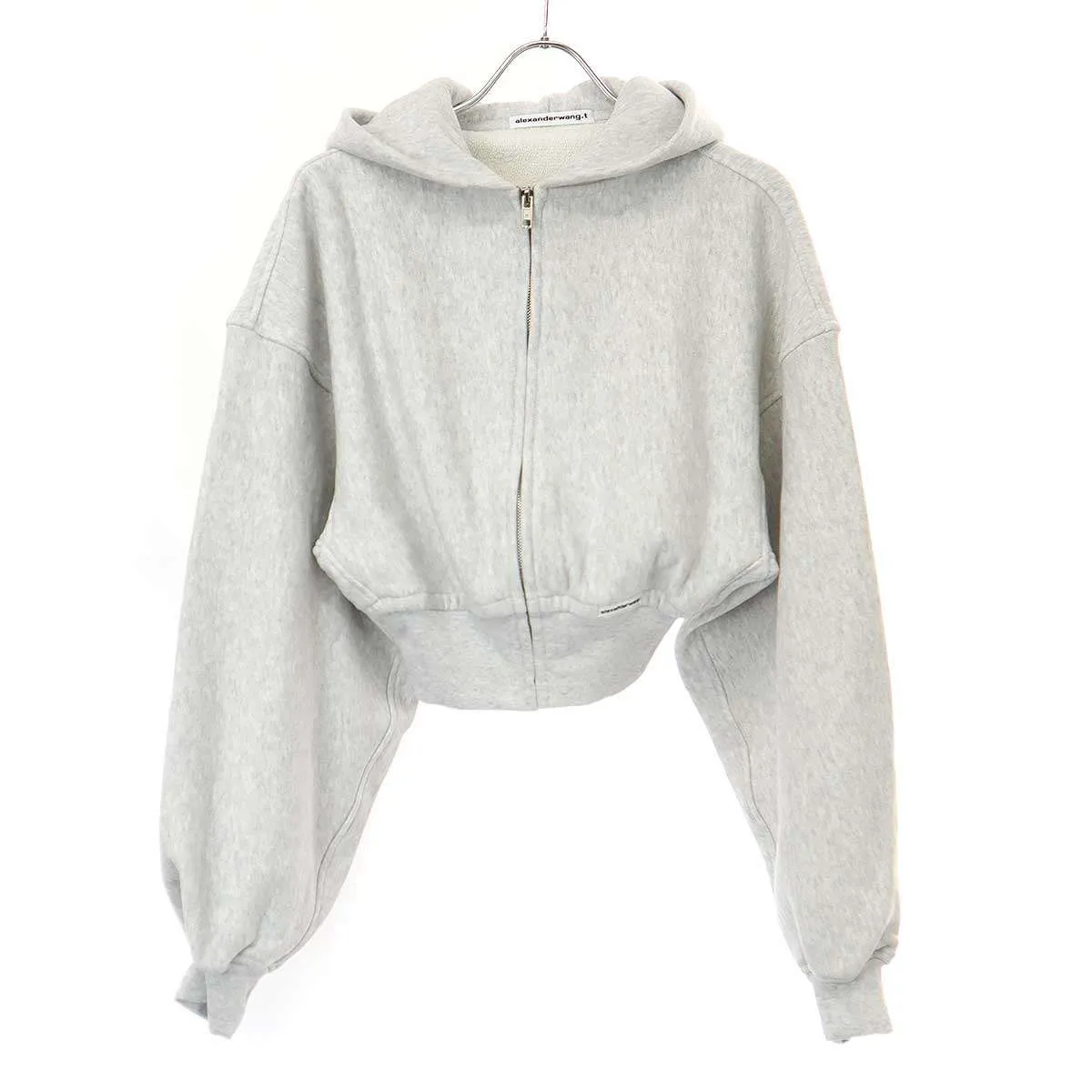 ALEXANDER WANG アレキサンダーワン. ティー Cropped Zip-up Hoodie クロップドジップアップパーカー